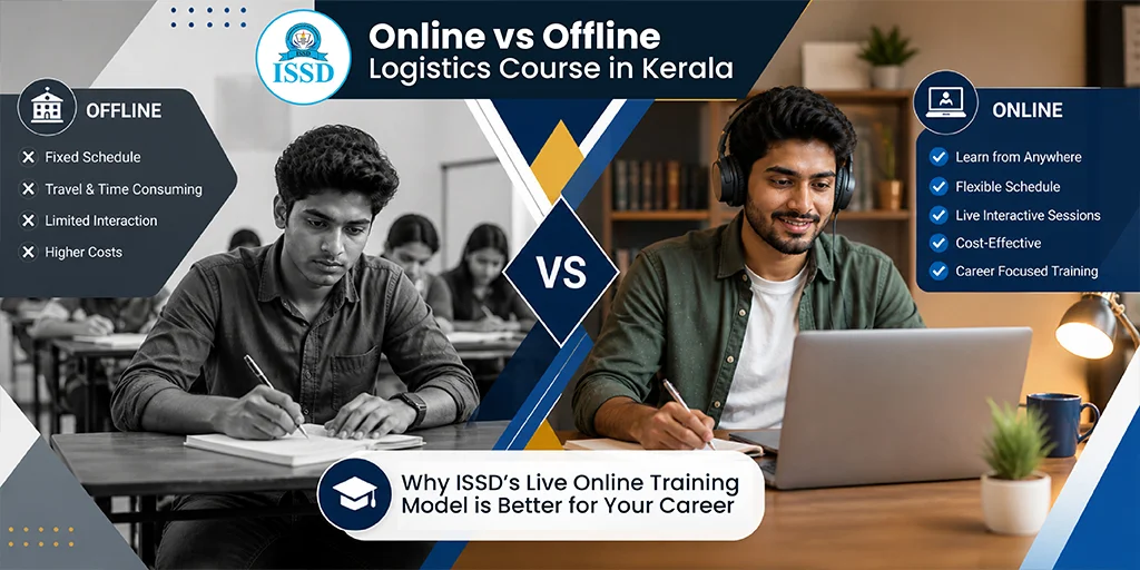 Online vs Offline Logistics Course in Kerala – Why ISSD’s Live Online Training Model is Better for Your Career